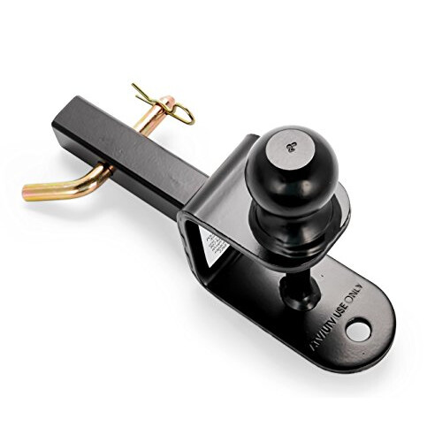 CAMCO BLACA CAMCO BLAT BLAT ATV/UTV Multi-Hitch apresenta uma bola de 2 polegadas de 1 polegada de haste de 5/8 polegadas de pino-polegada-pino d