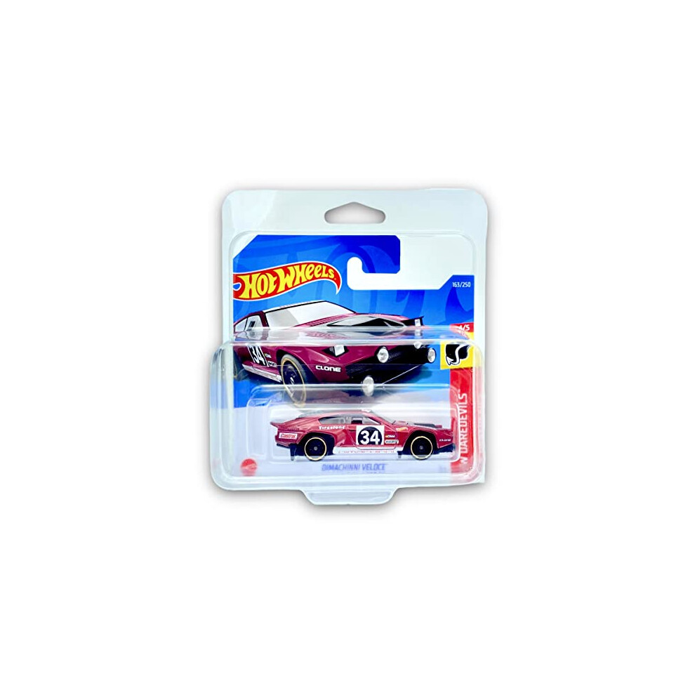 Dimachinni Veloce (Red) 4/5 HW Daredevils 2022 - 163/250 (Short Card) *** COMES IN A KLAS CAR KEEPER PROTECTIVE COLLECTORS CASE *** HCX57