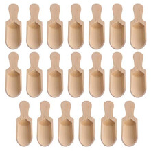 20PCS Wooden Scoop Set Sugar Salt Scoops Spoons for Spice Home Kitchen Tools 2.87x0.94 inch