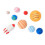 - Solar System, Set of 9 Erasers, 0.8x3.5 cm, Rocket Shaped Erasers, Planets, Sun, for Precision Erase 1