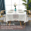 Table Cloth Wipeable Tablecloth PVC Plastic Wipe Clean Waterproof Rectangular Table Cover Protector for Kitchen Picnic Outdoor Indoor (Geometric, 5