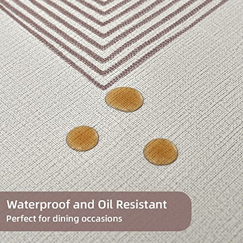 Table Cloth Wipeable Tablecloth PVC Plastic Wipe Clean Waterproof Rectangular Table Cover Protector for Kitchen Picnic Outdoor Indoor (Geometric, 1