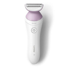 Lady Shaver Series 6000 — cordless wet and dry shaver with 4 accessories, body scrub glove, comb attachment (model BRL136/00)