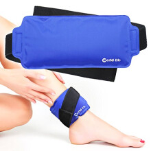 Reusable Ice Pack for Injuries Gel Cold Pack for Ankle, Foot, Wrist, Elbow, Head, Flexible Hot Cold Compress Ice Pack Wrap for Plantar Fasciitis,