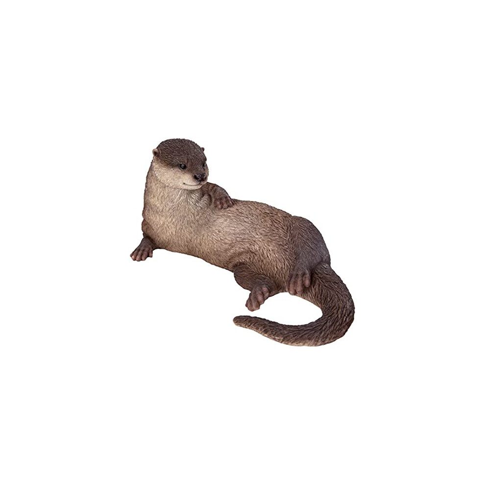 Realistic Laying Otter Resin Home Garden L:awn Decoration Ornament Statue RL-OTTL-B