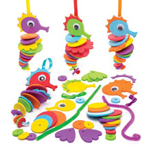AW679 Make Your Own Seahorse Kit (Pack of 6) Toddler Art Supplies, Party Fillers and Activities., Assorted