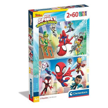 21625 Marvel Spidey And His Amazing Friends Supercolor Friends-2x60 Pieces (2 Included), Jigsaw Kids Age 4, Puzzle Cartoon, Made in Italy