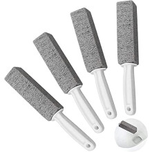 Pumice Cleaning Stone with Handle, Toilet Bowl Ring Remover Cleaner Brush Stains and Hard Water Ring Remover Rust Grill Griddle Cleaner For