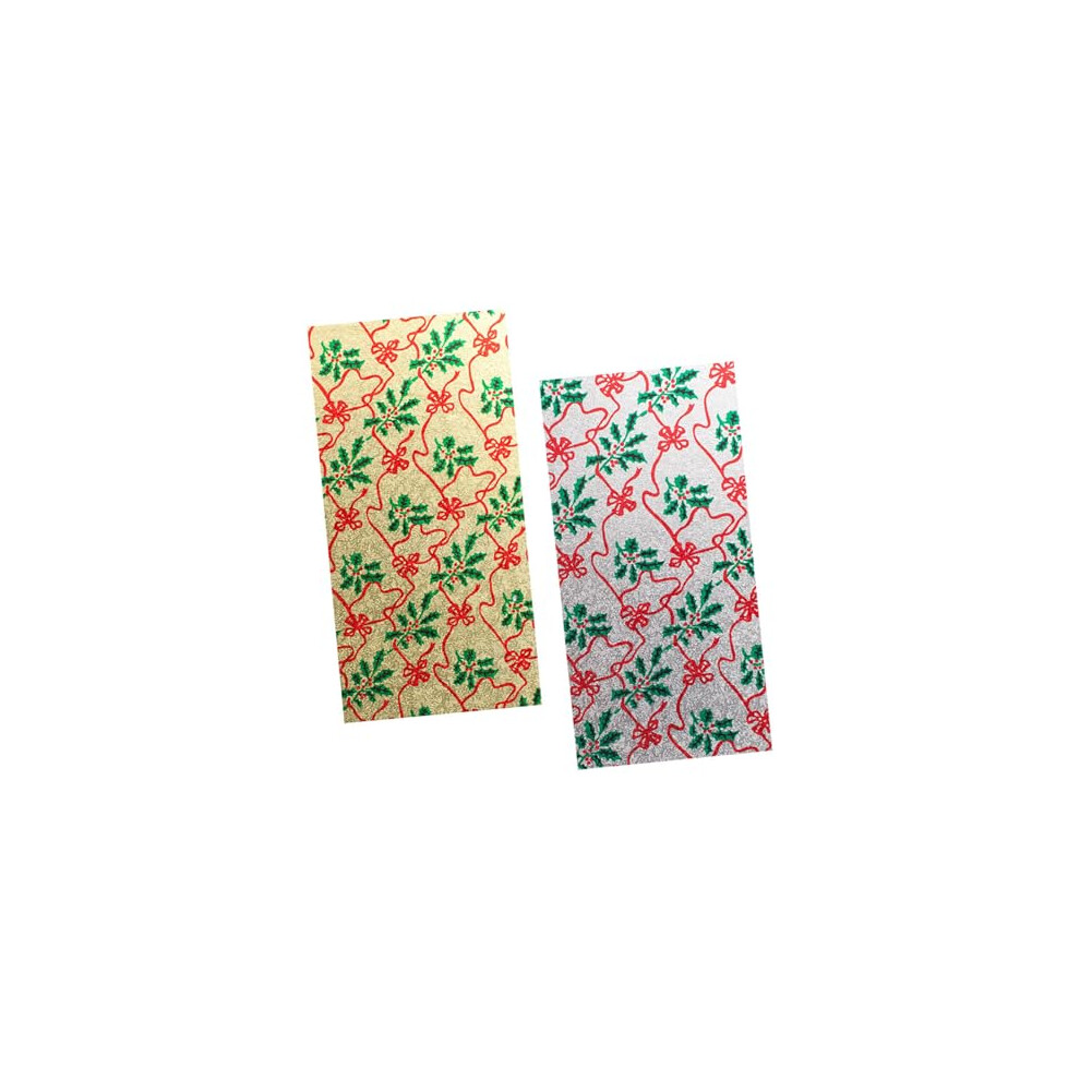 Christmas Cake Boards | 9" x 4" Gold & Silver Oblong Cake Cards, 1.7mm Thin Card Plates for Presenting & Displaying Festive Bakes, Yule Logs, and