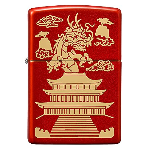 Zippo Lighter, Metallic Red Matte, One Size 1
