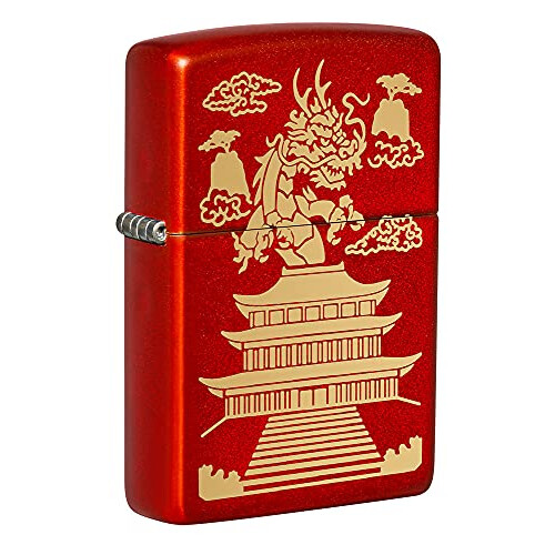 Zippo Lighter, Metallic Red Matte, One Size