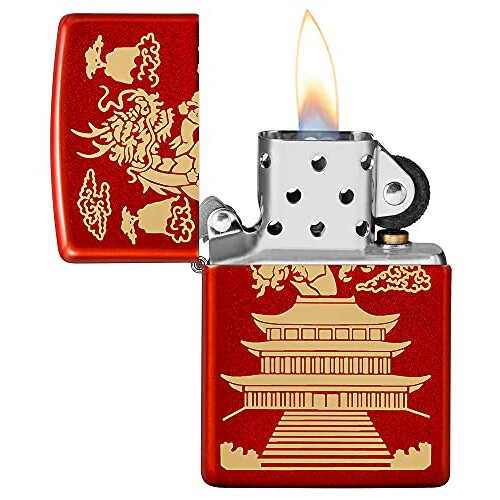 Zippo Lighter, Metallic Red Matte, One Size 2