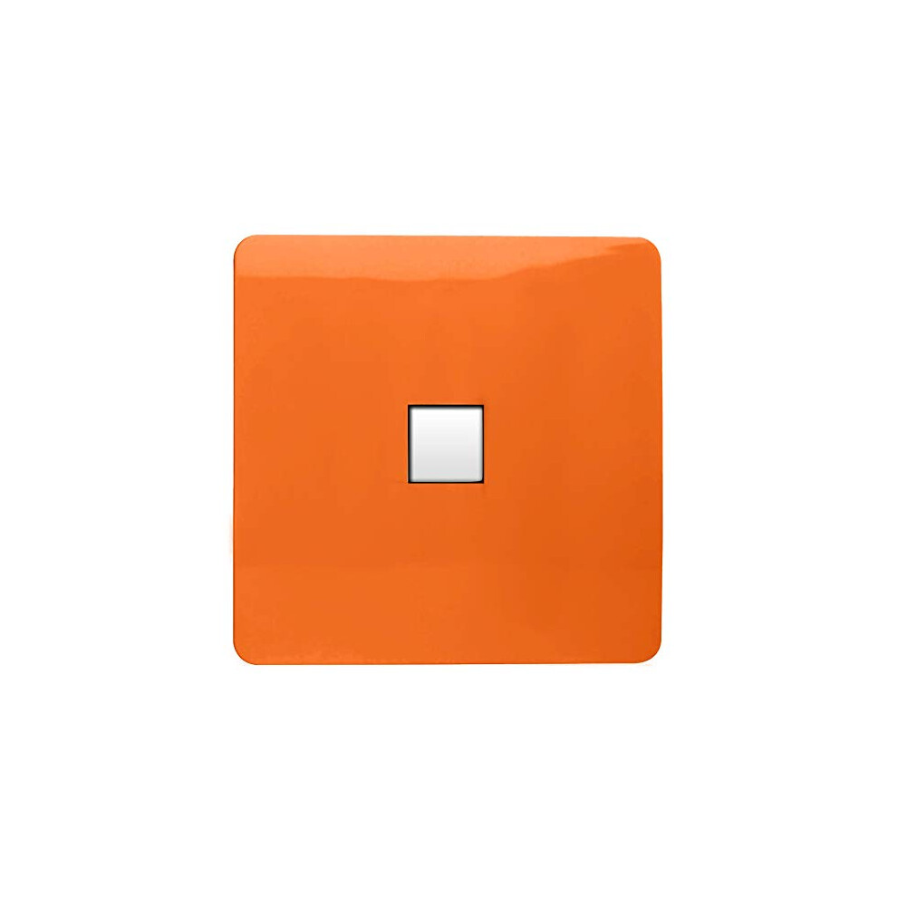 Trendi Artistic Modern Glossy Tactile Telephone Socket Orange