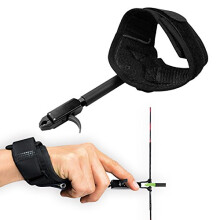 Release Aids Compound Bow Caliper Release Adjustable Black Wrist Strap Archery Hunting Shooting Wrist Trigge
