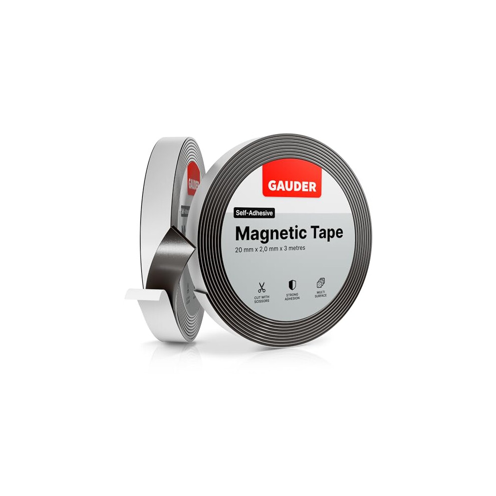 Magnetic Tape Self Adhesive | Magnet Strips With Adhesive Backing | Sticky Back Magnet Roll (3M) 8719689185060