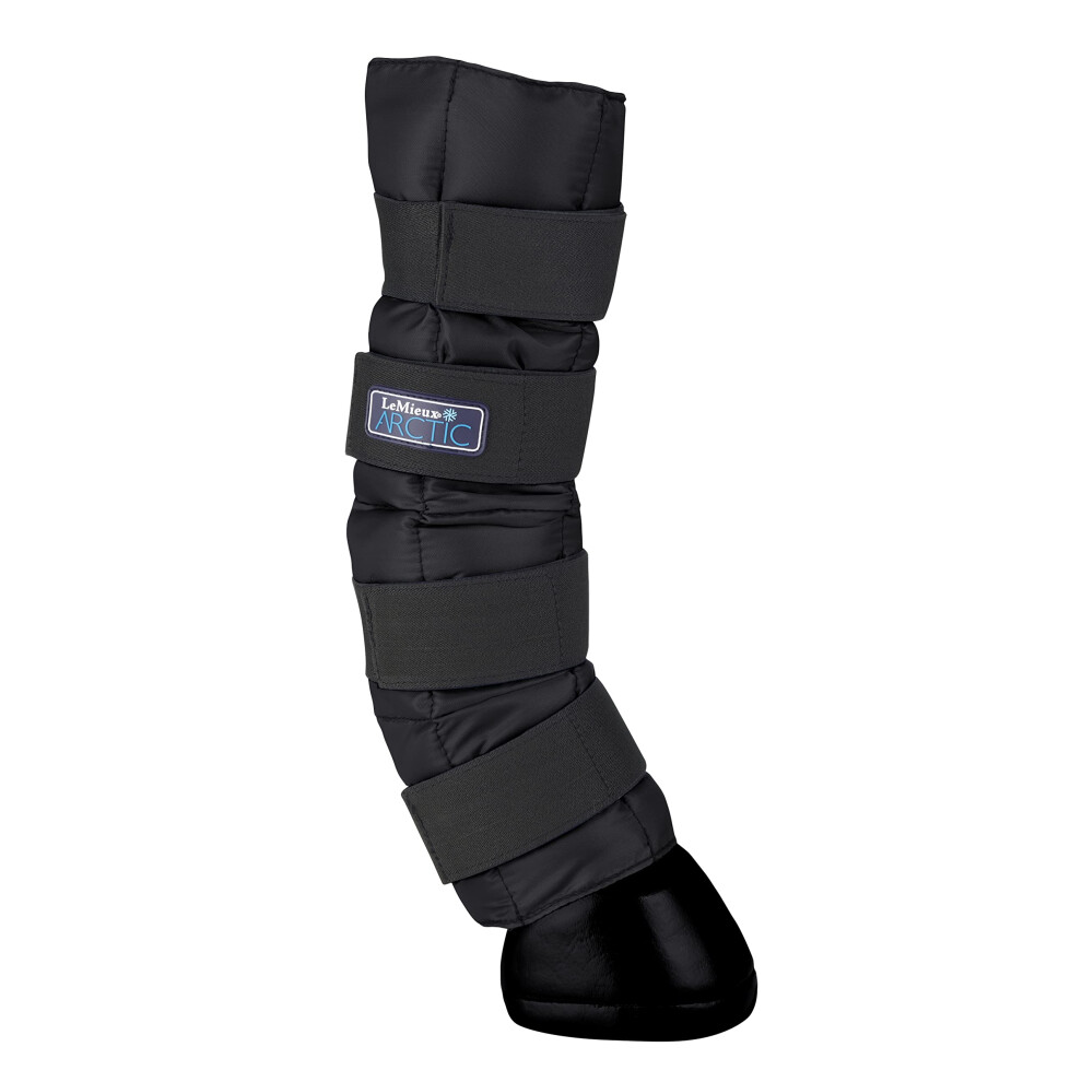 Arctic Ice Horse Boots Pair In Black With Cooling Effect And Flexible Elasticated Straps For Front Or Hind Legs - One Size