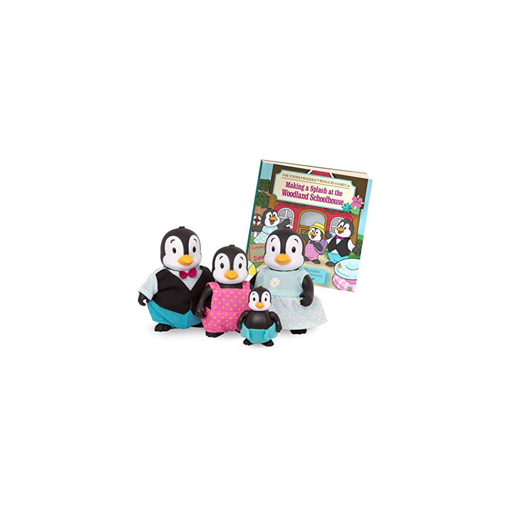 Photos - Doll Accessories Li'l Woodzeez WZ6762C6SZ  – Toy Animal Characters – Figurine Set Family – 3 Years + – The Toddlewaddle Penguins, Multi 