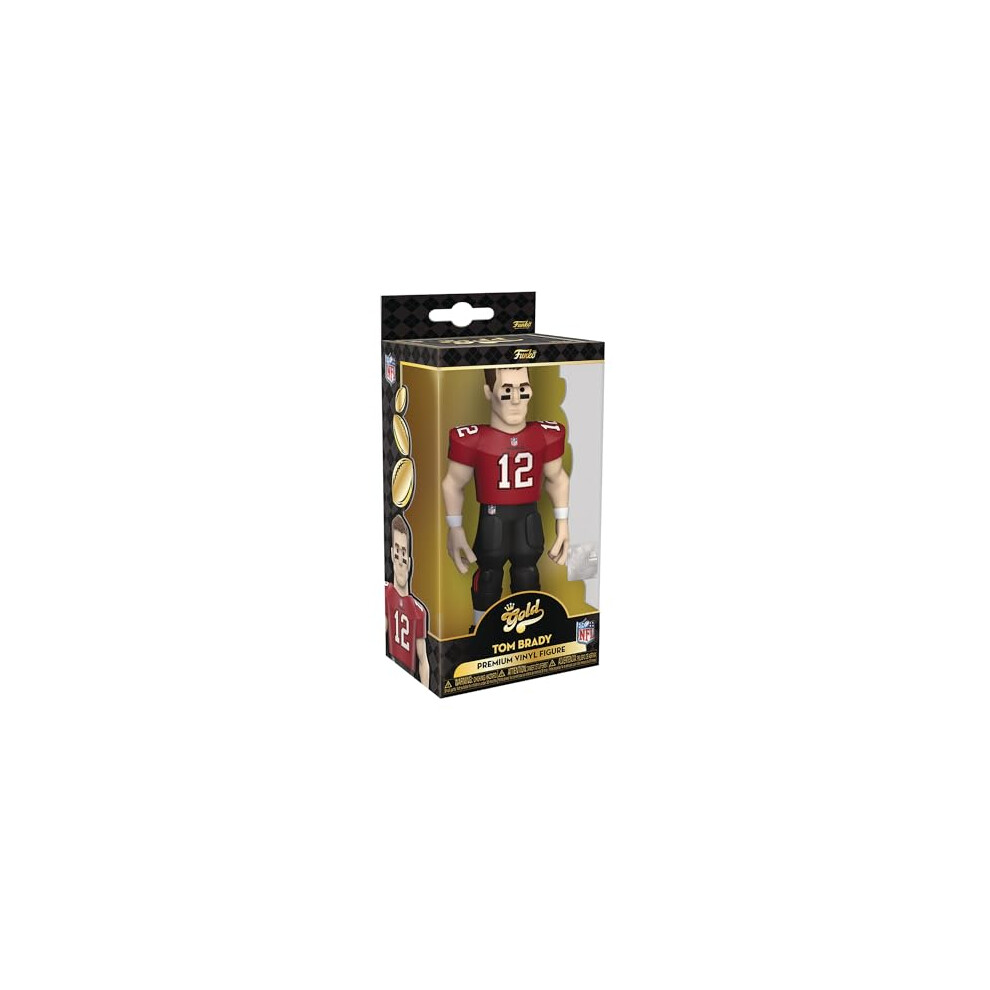 Gold 5" NFL: Buccaneers - Tom Brady - 1/6 Odds for Rare Chase Variant - Collectable Vinyl Action Figure - Birthday Gift Idea - Official Merchandise -