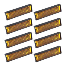 8pcs Pedal Reflector Bicycle Pedal Reflectors Yellow Night Safety Warning Pedal Reflective Sheet Bike Accessory for Mountain Bike Road Bicycle