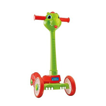 17738 Dragon Push 3 Wheeled Kids, Scooter for 2 Year Old, Activity Toys, Made in Italy, Multi-Coloured