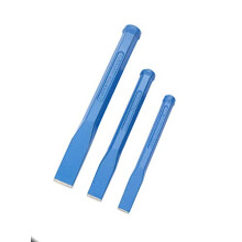Cold Chisels Set of 3 by Footprint - Drop Forged Carbon Steel for Superior Strength. Hardened Edge for Long Cutting Life. Ideal Masonry/Bricklaying