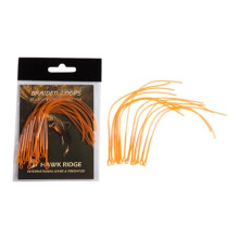 - 12 Pieces of MEDIUM ORANGE Fly Fishing Braided Loops - Tight Weave Fly Line Connections - Size # 6-9 to 30lb