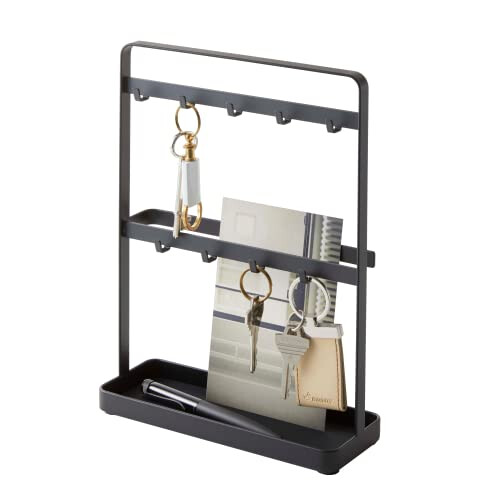 Porte-cl   s pour la maison - Support de rangement     crochets moderne, taille unique, noir