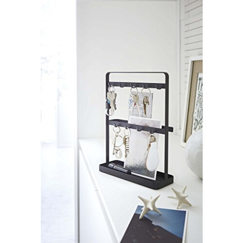 Porte-cl   s pour la maison - Support de rangement     crochets moderne, taille unique, noir 2