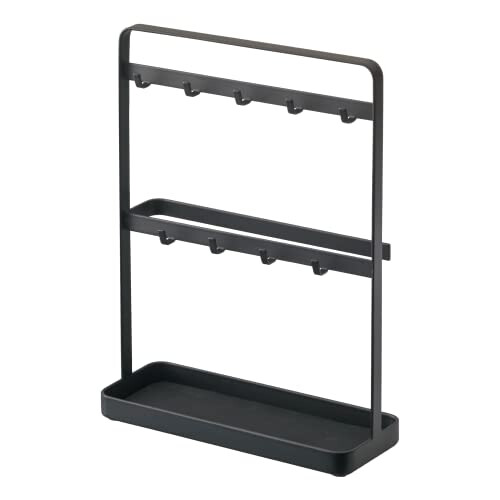 Porte-cl   s pour la maison - Support de rangement     crochets moderne, taille unique, noir 1