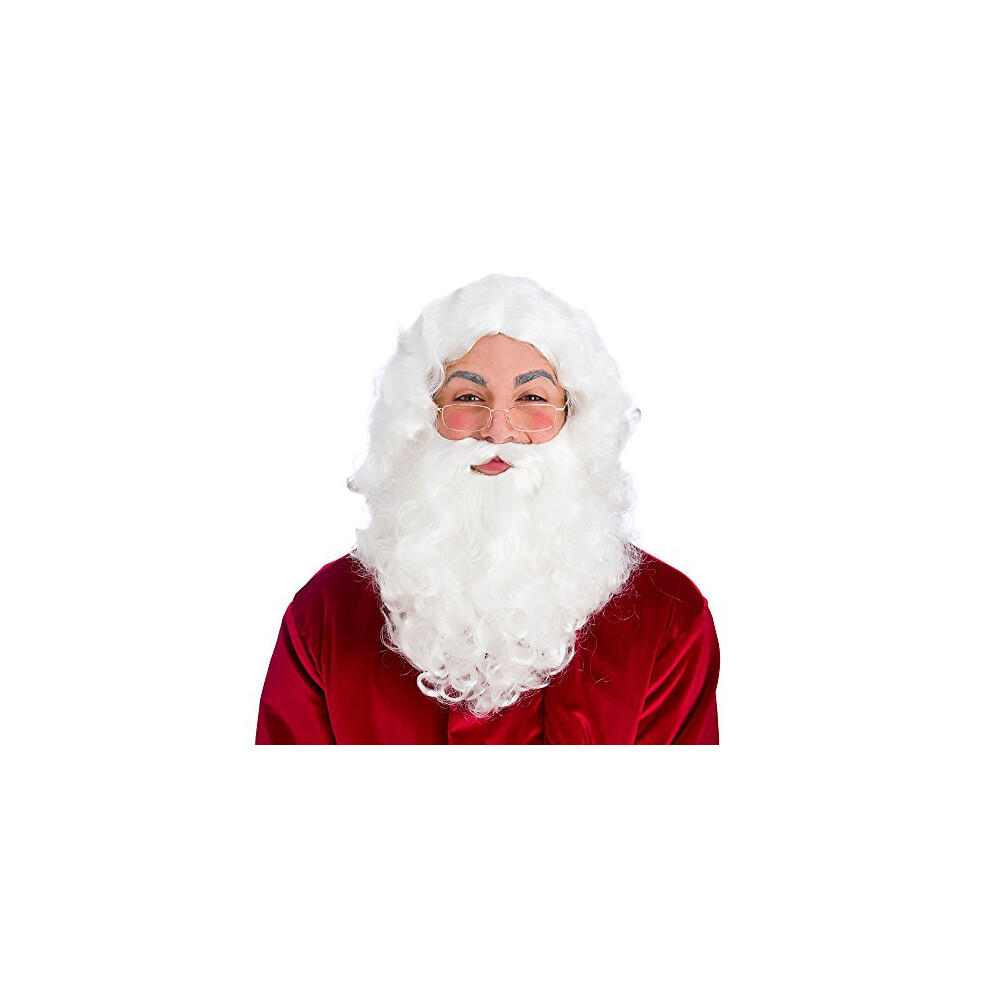 Wicked Costumes Mens Deluxe Christmas Santa Beard