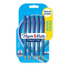 1.0 mm Flexgrip Ultra Retractable Ballpoint Pen, Medium Point, Blue, Pack of 5