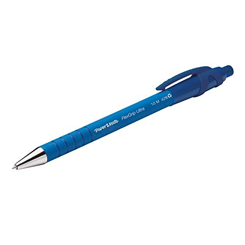 Paper Mate 1.0 mm Flexgrip Ultra Retractable Ballpoint Pen, Medium Point, Blue, Pack of 5 2