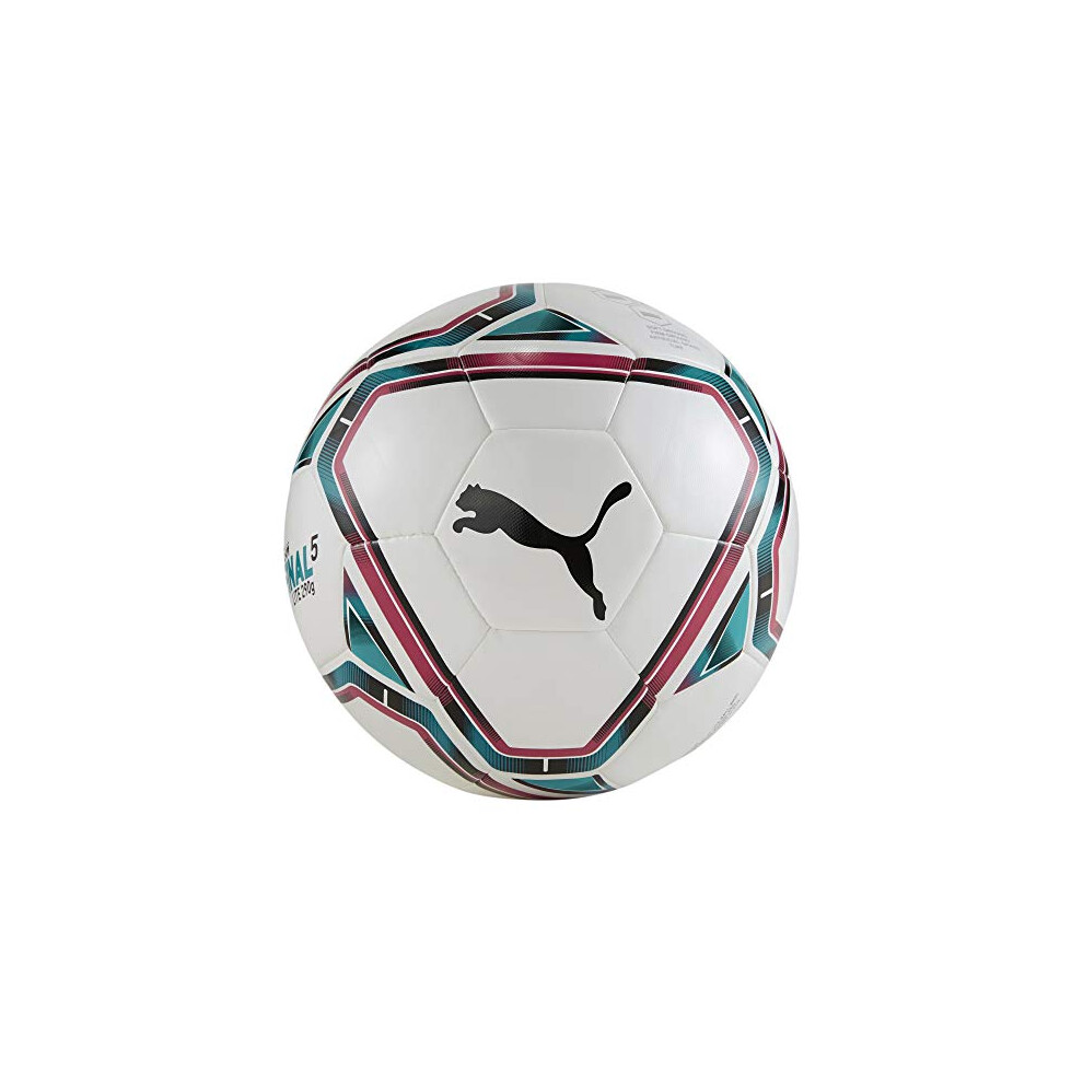 Unisex's teamFINAL 21 Lite Ball 290g Soccer White-Rose Red-Ocean Depths Black, 4