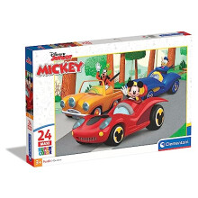 24229 Mickey Disney maxi puzzle 24pcs Supercolor Mickey-24 Pieces-Jigsaw Kids Age 3, Multicolor, Medium