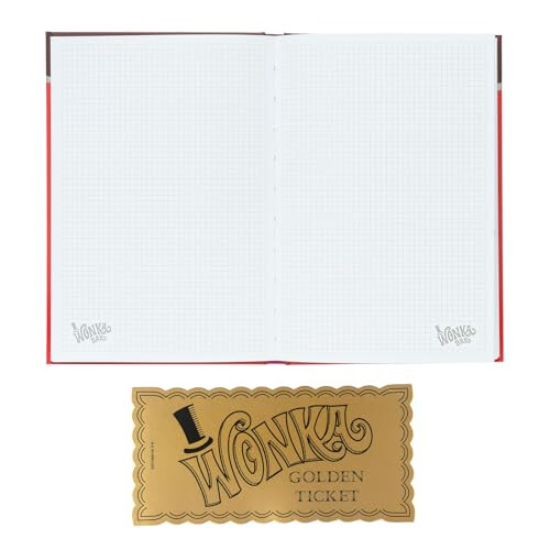 Willy Wonka Premium A5 Notebook | Wonka Bar | Bullet Journal | Notebooks A5 | Notepads A5 | A5 Notepad | Squared Notebook A5 | Squared Paper | Willy 2