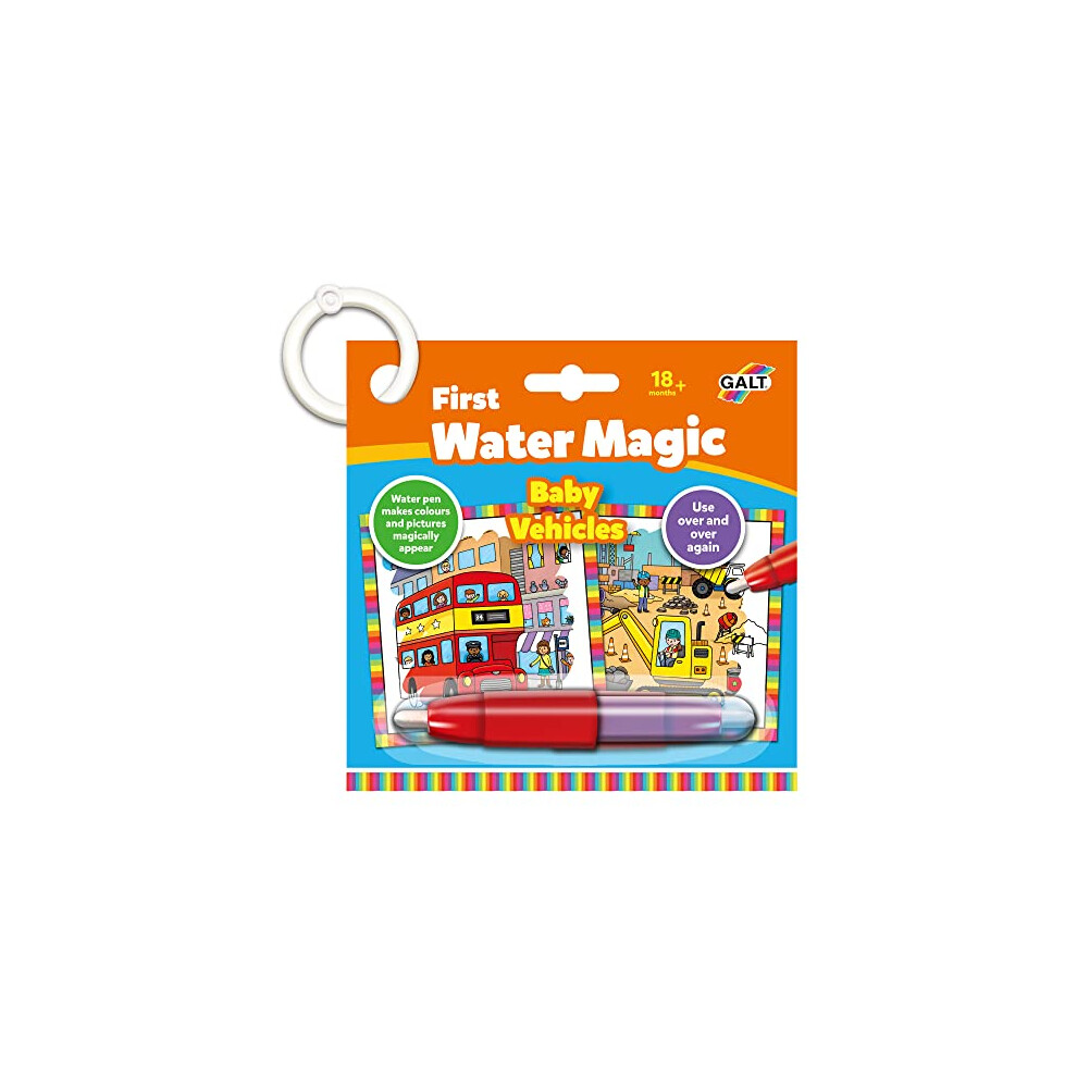 Galt, First Water Magic - Baby Vehicles, Colouring Books for Children, Ages 18 months Plus