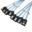 High Speed 6Gbps 4pcs/set Sata Cable Sas Cable for Server 1M (H0101) (1M) 7