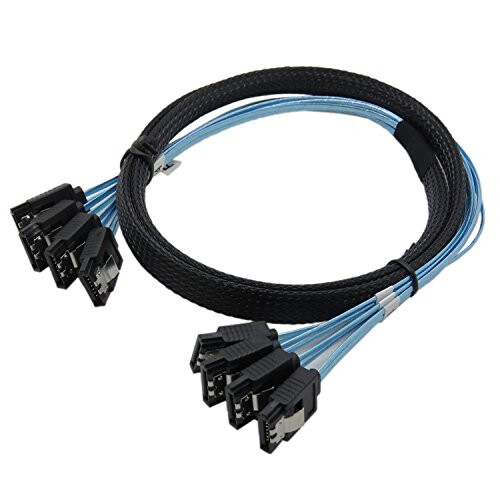 High Speed 6Gbps 4pcs/set Sata Cable Sas Cable for Server 1M (H0101) (1M)