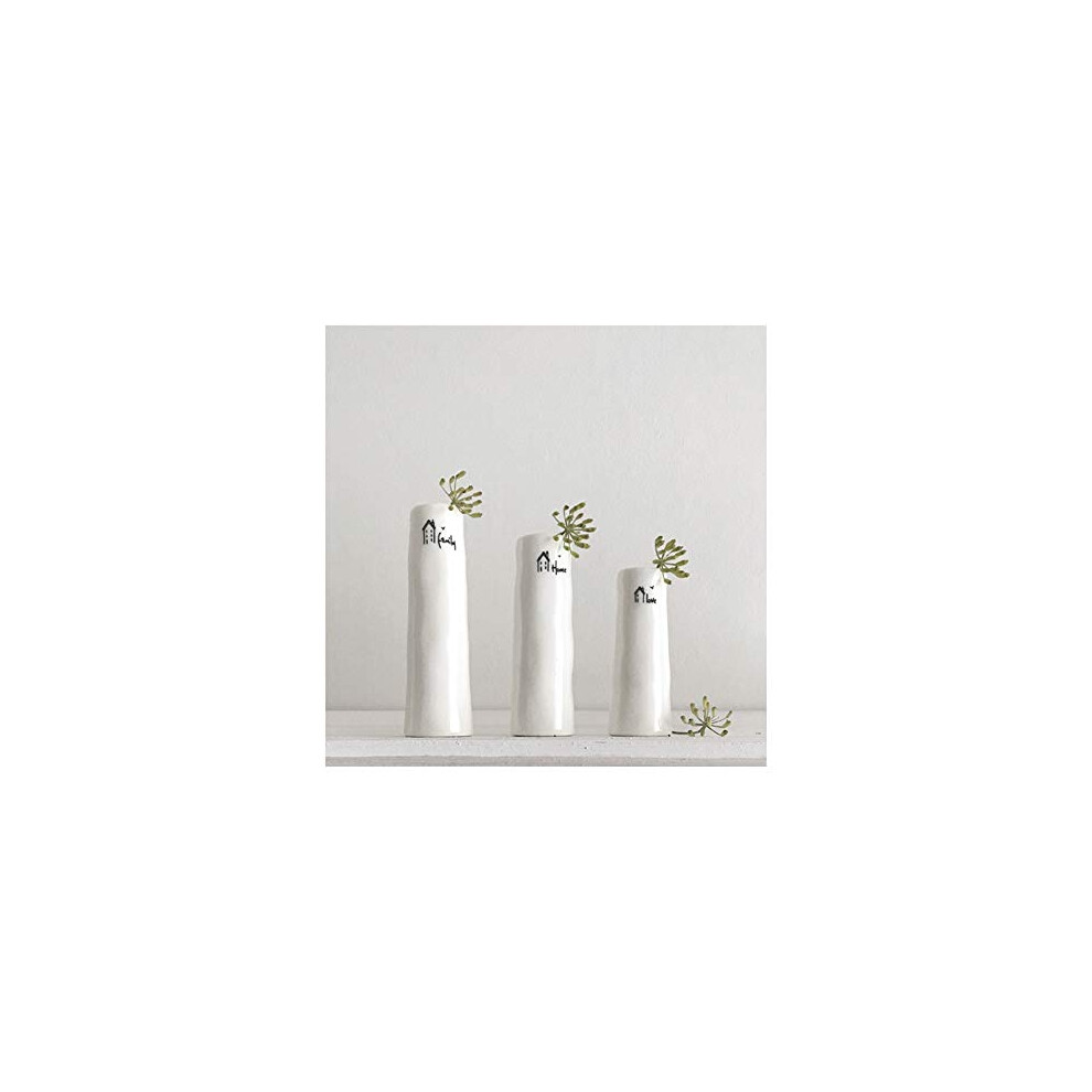 Trio Of Bud Vases - Home, Family, Love