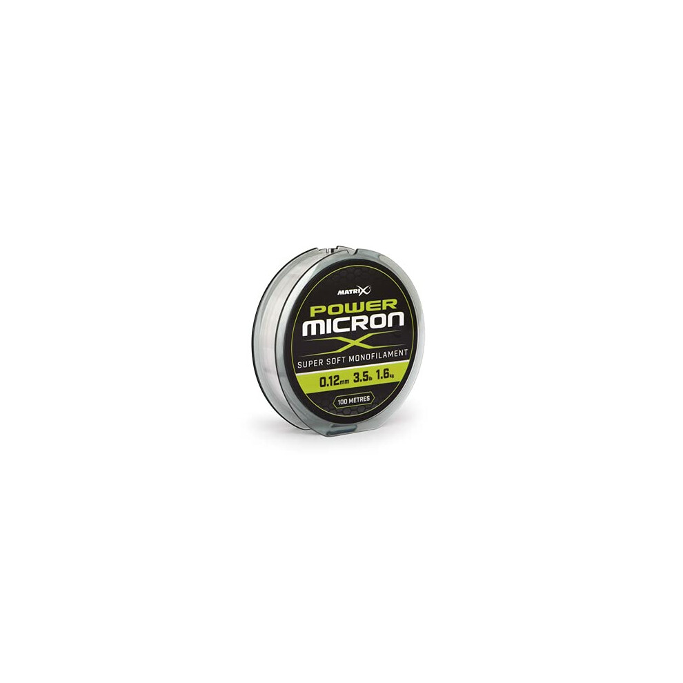 Power Micron X 0.12mm - 3.5lb 100m accurate dia. Low Viz Hooklength and Pole Rig Fishing Line-image-OPC-PDVBR2P-NEW