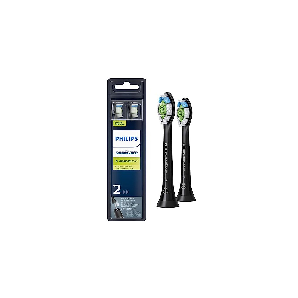 Genuine Philips Sonicare Diamondclean Replacement Toothbrush Heads, HX6062/95, Brushsync Technology, Black 2-pk