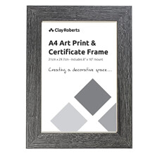A4 Frame with Mount for 8 x 10, Dark Grey, Photo, Certificate, Poster, A4 Art Print Frame, Freestanding and Wall Mountable, Picture Frames