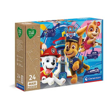 24220 Paw Patrol Play for Future Patrol-24 Maxi Pieces-Jigsaw Kids Age 3-100% Recycled Materials-Made in Italy, Cartoon Puzzles, Multicoloured