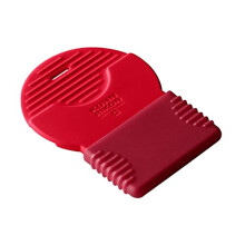 Swiss Hob Scraper with Protective Cover, Red
