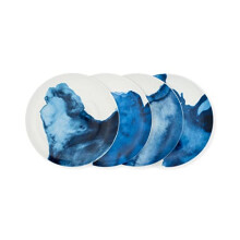 Rick Stein Coves of Cornwall - 4 Piece Side Plate Set - 21cm Diameter - Dining Set Featuring Beautiful Designs of Tableware Inspired by The Land and