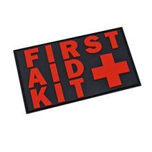 First Aid Kit IFAK PVC Patch (Black and Red)