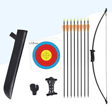 Archery Set Recurve Bow and Arrow Set Kids Outdoor Youth Junior Archery Beginner Training for Teen Teams Game Gift (Includes 8 Arrows, Armguard,