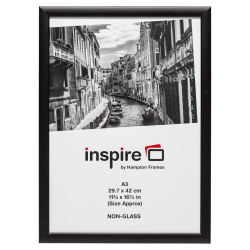 NOIR A3 Black Frame Plexi (Non-Glass) BLKWDA3BLK