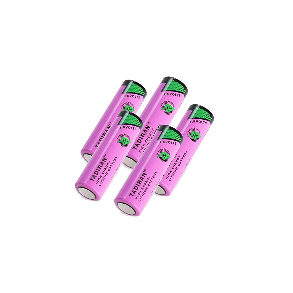 (5-Pack) 3.6V 2400Mah Tl-5903 Sl-360 Lithium Battery For Tadiran Tl-5903 Sl-360 S7-400 Er14500 Er14505 Tl-2100 6Es7971-0Ba00 For Plc Cnc Machine 9318154659335