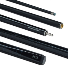 Powerglide  Noir Snooker Cue Fibreglass Composite 2 Piece 57" 10mm Tip Rubber Bumper
